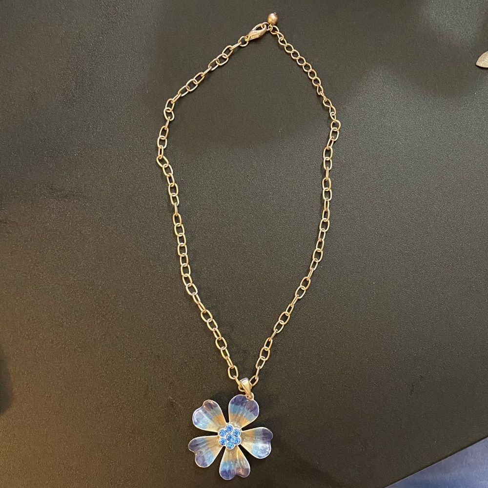 🌸Blue Flower Charm Necklace🌸